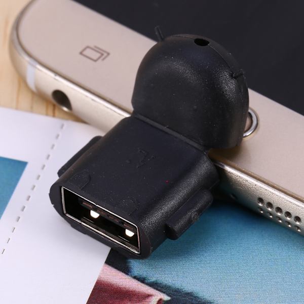 Robotformet Micro USB Host OTG-adapterkabelkonverter til HTC Samsung S4 S3 S2-telefontablet