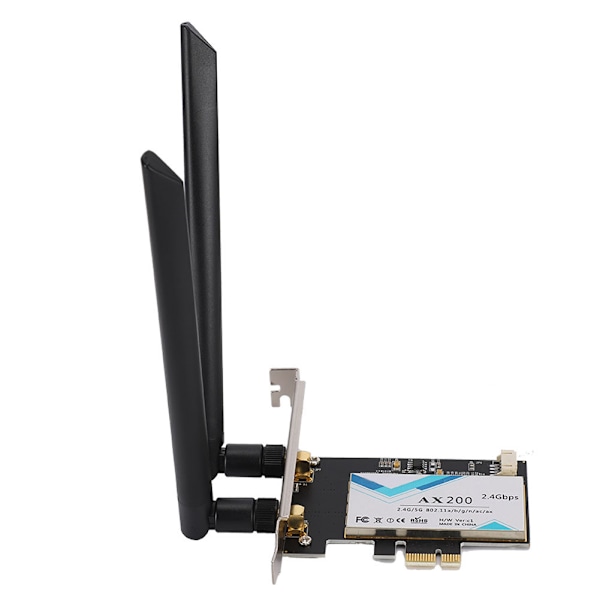 2400Mbps PCI-E Desktop Netværkskort til Intel AX200 802.11ax WiFi6 med Bluetooth5.0 Lav Baffel