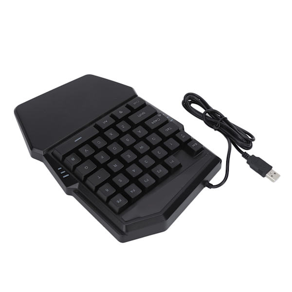 Enhands spelande tangentbord USB-kabel RGB-bakgrundsbelyst 35 tangenter Mini halvtangentbordsomvandlare Adapter för spel