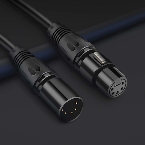 XLR 5-polet RJ45-adapterkabel - XLR 5-polet han til RJ45 & XLR 5-polet hun til RJ45 hun DMX Ethernet-adapterkonverterkabel (1 sæt/2 pakke)