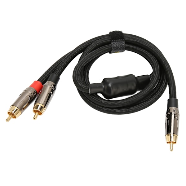 RCA 1 til 2 Y-kabel 24K gullbelagt tapsfritt RCA hann til dobbel RCA hann stereo lyd Y-adapter subwoofer-kabel