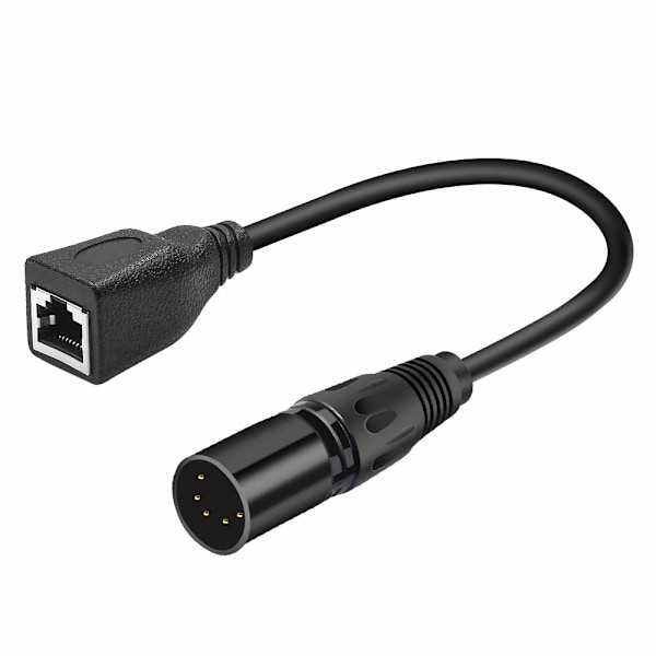 XLR 5-polet RJ45-adapterkabel - XLR 5-polet han til RJ45 & XLR 5-polet hun til RJ45 hun DMX Ethernet-adapterkonverterkabel (1 sæt/2 pakke)