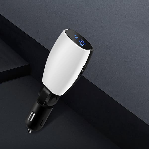 Multifunktionel biloplader 3.1A dobbelt USB LED-display smart biloplader