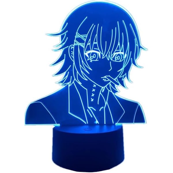 Anime LED-lampa Juuzou Suzuya Figur 3D Nattlampa för Barnrumsdekoration USB/Batteridriven RGB 16 Färgförändringar Nattlampa Pojke Flickor Födelsedagspresenter
