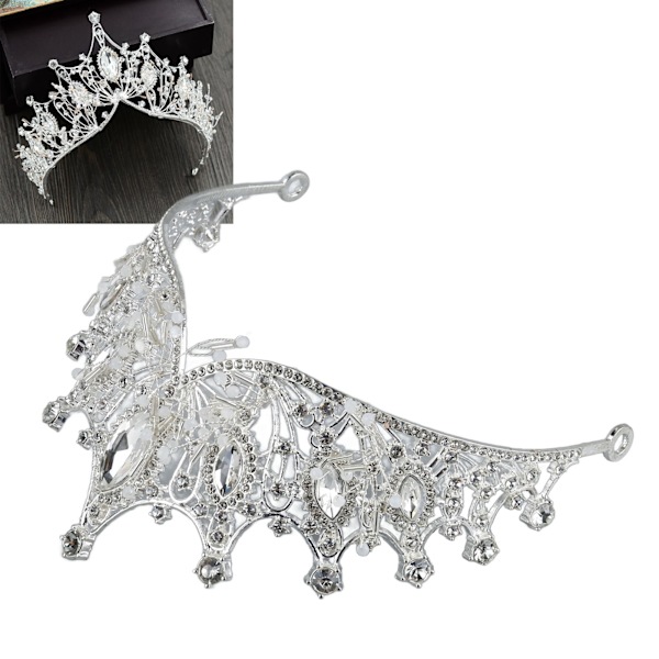 Kvinners bryllupskrone brud legering rhinestone krone hårtilbehør for prom kostymefest