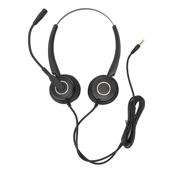 Callcenter-headset med intelligent støjreduktion - Telefonheadset med 3,5 mm stik til telefoner og pc