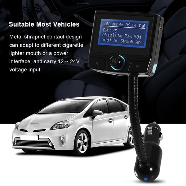 DAB DAB+ mottaker tuner FM-sender USB-lader med antenne