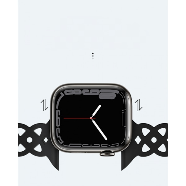 2 kpl pitsi silikoniranneketta yhteensopiva Apple Watch 42/44/45mm:n kanssa Ontto iWatch Sport -ranneke iWatch Series 8 SE 7 6 5 4 3 2 1:lle
