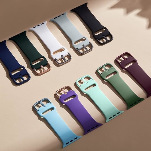 Applen watch ranneke pehmeä silikoni Sports Wristband -vaihtoranneke, sopii koko Iwatch-sarjaan (Clover 38/40/41mm)