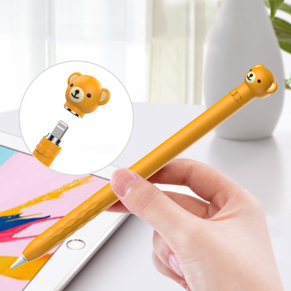 Kotelo, joka on yhteensopiva Apple Pencil 1. sukupolven iPencil-kotelon kanssa, pehmeä silikonikotelo, söpö muotoilu, pidike, suojakotelo, lisävarusteet