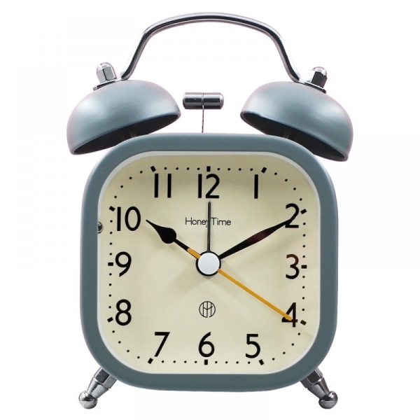 SAYTAY Vekkerklokker for soverom, Firkantet vekkerklokke, Student Home Decoration Desktop Clock (grå)