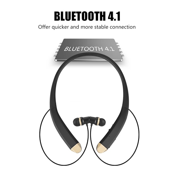 Trådlösa sportlöpar-Bluetooth-hörlurar Stereo Neckband-hörlurar med brusreducering