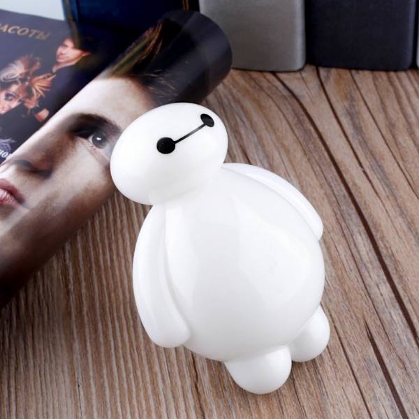 Søt tegneserie Big Hero 6 Baymax LED soverom mating nattlys