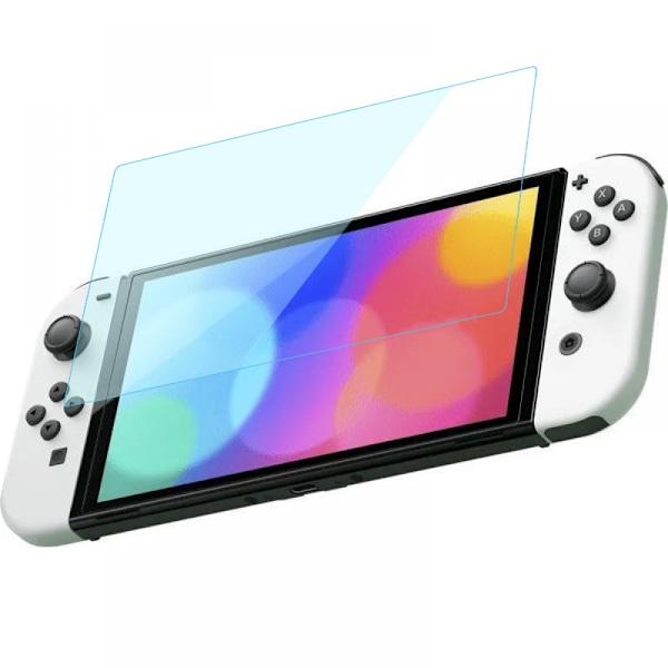 Härdat glas skärmskydd kompatibelt med Nintendo Switch OLED-modell 2021 (2-pack)