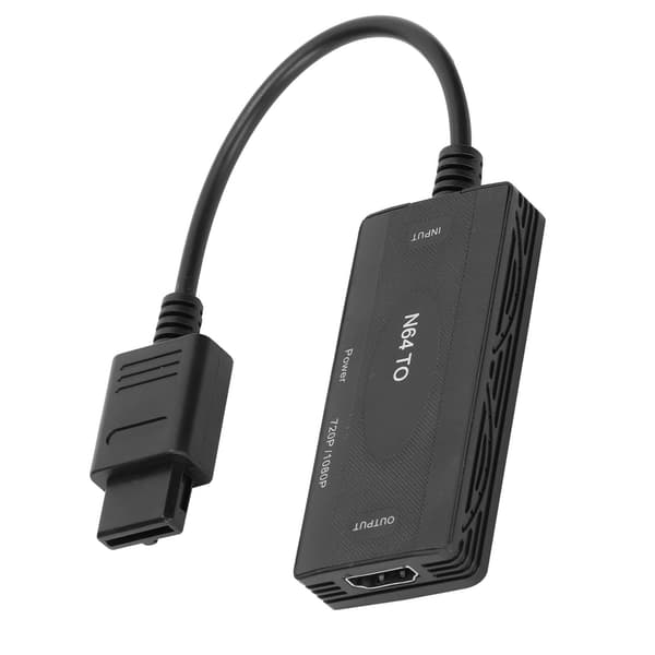 HighDefinition Konverter Video Audio til HighDefinition Multimedia Interface Adapter til Retro Spilkonsol (Sort)