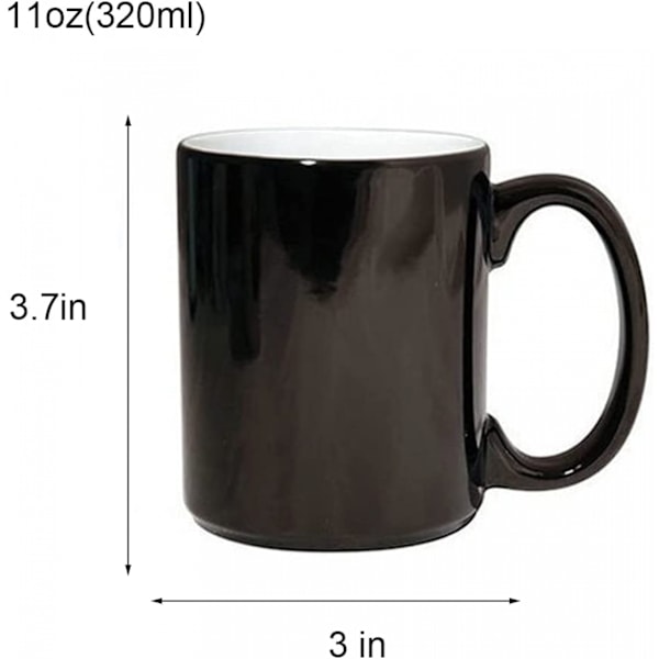 Rolig kaffemugg, Caliamary keramisk kattmugg söt värmeförändrande mugg, värmekänslig färgförändrande mugg kaffekopp för kvinnor män barn kattälskare