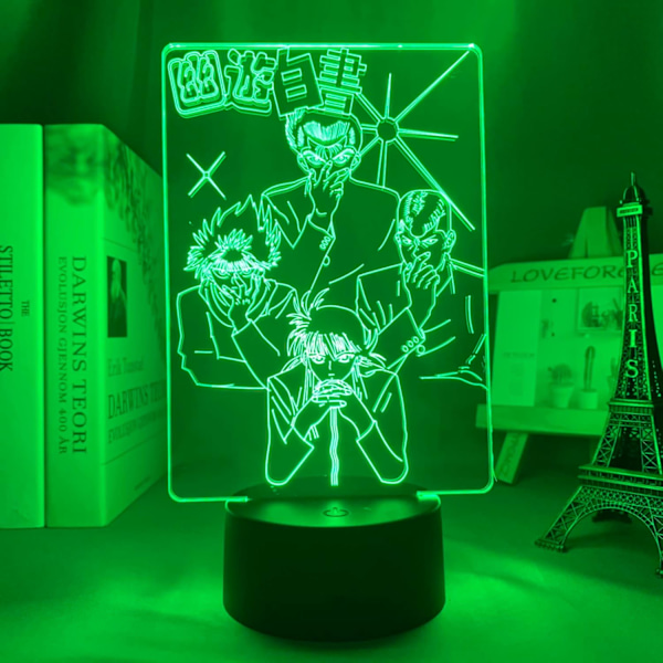 3D LED Lys Anime Yu Yu Hakusho til Soveværelses Dekoration Natlys Børnefødselsdagsgave Manga Værelse Bord 3D Lampe Yu Yu Hakusho