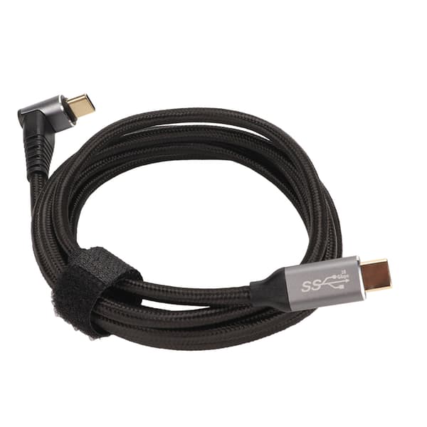 90 graders USB C-kabel 4K 60Hz stöder PD100W Typ C 3.1 Gen2 Full Function USB C snabbladdningskabel för Steam Deck 150cm/59.1in