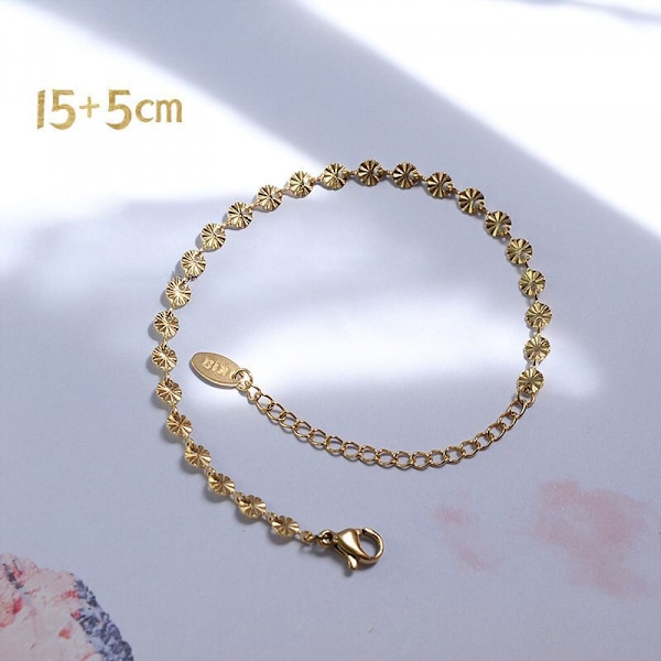 Guld Tiny Chain Armbånd 18K guldbelagt Fyldt Delikat Håndlavet Minimalistisk Link Armbånd til Kvinder
