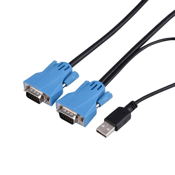 4 i 1 ud Smart USB 2.0 KVM Switch Box + VGA USB-kabler med skrivebordsstyring