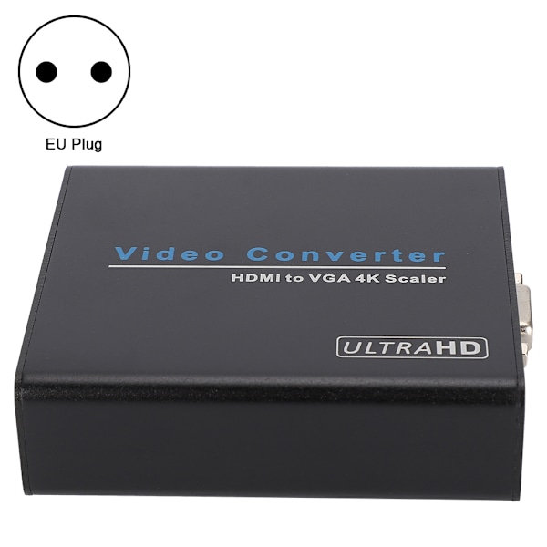 4Kx2K HDMI to VGA Converter High Definition Black Computer Accessories