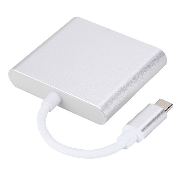 3-i-1 Type C till HDMI+USB3.0+PD Laddningskonverter Multifunktion Vedio Adapter Hub