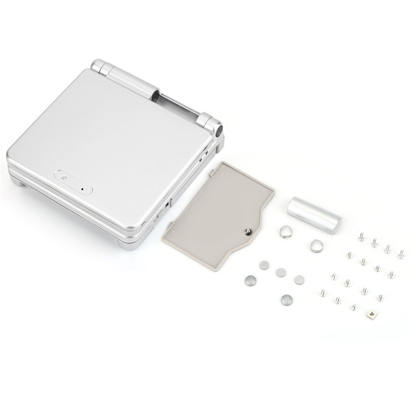Skyddande ABS-fodral för Nintendo Game Boy Advance GBA SP, reservdelar, silver
