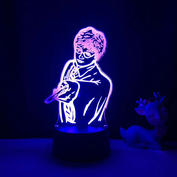 Qinwei Magic Academy Harry Potter Nattlampa 3D LED Illusion Lamp för Barnrum Dekorativ Lampa -- Mönster N（Svart Säte）