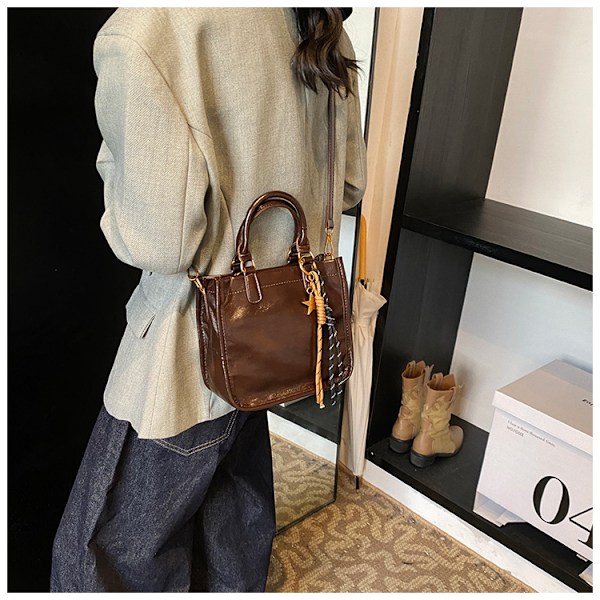 Skuldertaske Crossbody Firkantet Håndtaske Tote Dame Tasker Niche Små Tasker Kvinde Pendler Taske Tote Taske