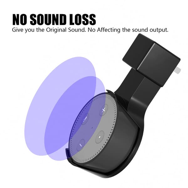 Amazon Echo Dot veggmontering  Uttak veggmontering Hengerholder Stativ for Echo Dot - Svart