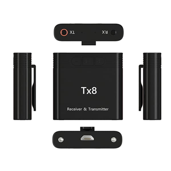 2 i 1 ABS Bluetooth 5.0 Trådløs Audio Mottaker Sender Adapter for TV Datamaskin