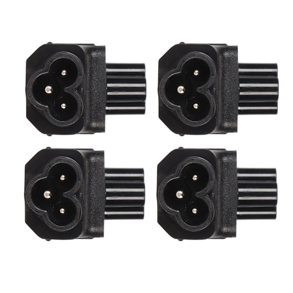 4PCS IEC320 C6 till IEC320 C5 Strömadapter Plug and Play C6 till C5 Höger Vinklad 90 Graders Strömadapter för UPS PDU Server