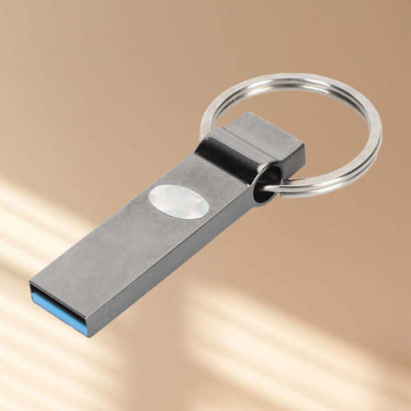 128G U-disk Hög hastighet Lagring U-disk Metall USB-minne för bil Laptop Kontor Ringtyp