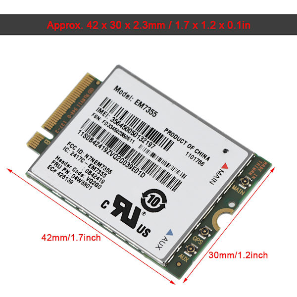 100Mbps 50Mbps 4G LTE FDD NGFF M.2 Trådlös modul kort för pc Laptop Hög kvalitet