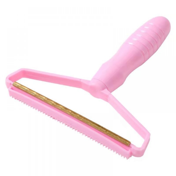 Bærbar hårfjerner, hårfjerningsbørste, lo-rulle, kjæledyrhårglatter, hårfjerningsmiddel for klær, sofa, gjenbrukbar nal (rosa)