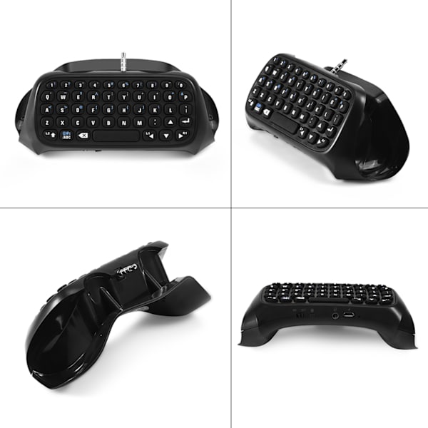 Mini trådlöst Bluetooth-speltangentbord Chatpad för PS4-kontroller