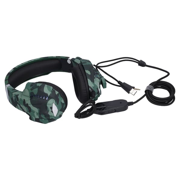 PYTHON FLY G9000PROCC Trådbundet Gaming Headset Brusreducerande ESports Headset för PS4(Kamouflage Grön )
