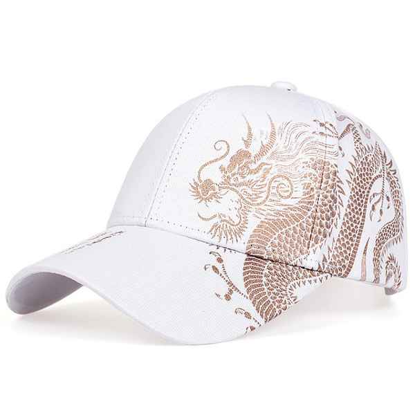 Original Classic Bomull Baseball Cap Justerbar Pappahatt Okonstruerad Enfärgad Cap White
