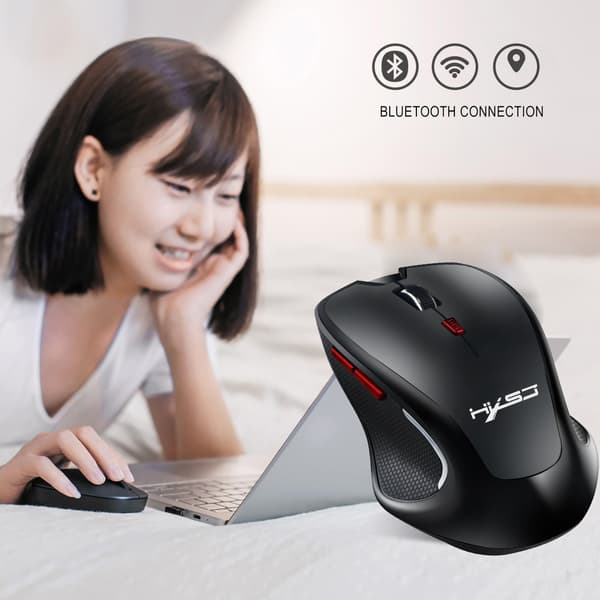 Bluetooth-mus, Bluetooth 3.0-mus, bärbar optisk mus, 2400 DPI för bärbar dator, MacBook, PC, Windows, Android, OS-system