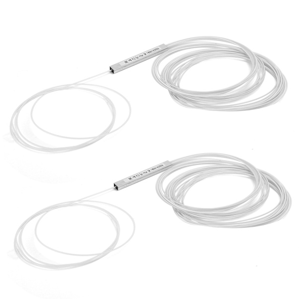 2 stk. PLC-splitter, bar fiber, ingen stik, single mode, strømstyring, computertilbehør (1 x 8)