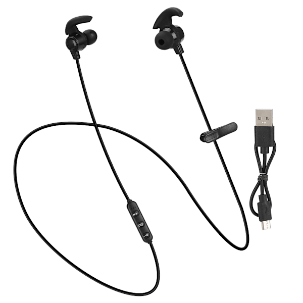 Bluetooth Ergonomic Wire Control Headset In-ear Stereo Sports Earphone Headphone with Clamp