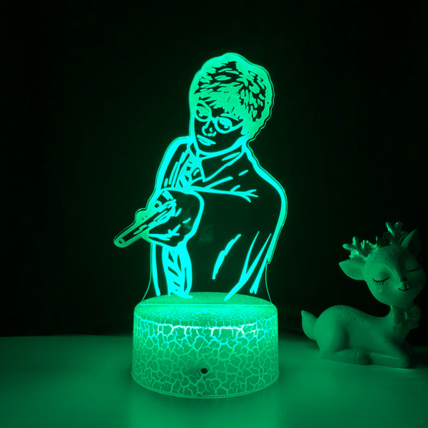 Qinwei Magic Academy Harry Potter Natlampe 3D LED Illusion Lampe til Børns Soveværelse Dekorativ Lampe -- Mønster N（Crack Seat）