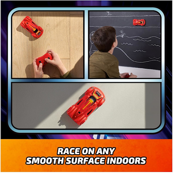 Air Hogs, Zero Gravity Sprint RC Bil Väggklättrare, Röd USB Micro B Uppladdningsbar Inomhus Vägg Racer, Över 4-Tum, Barnleksaker för Barn i åldern 4 och uppåt