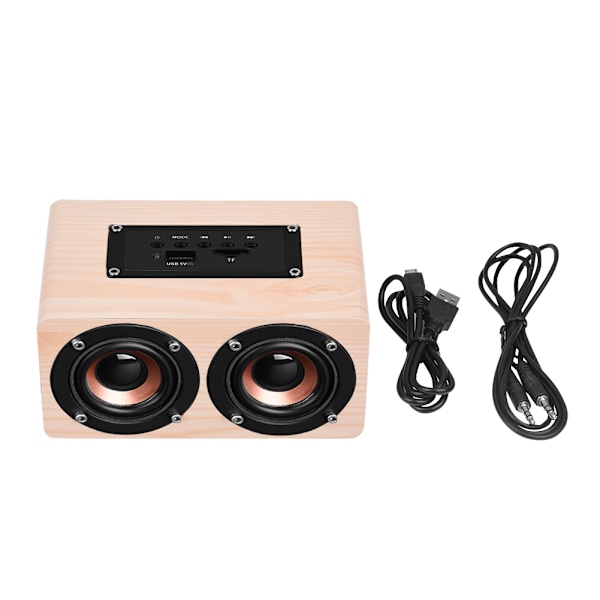 For SADA Mini Wooden Wireless Bluetooth Speaker HiFi Music Player Support TF Card/ AUX/ U Disk