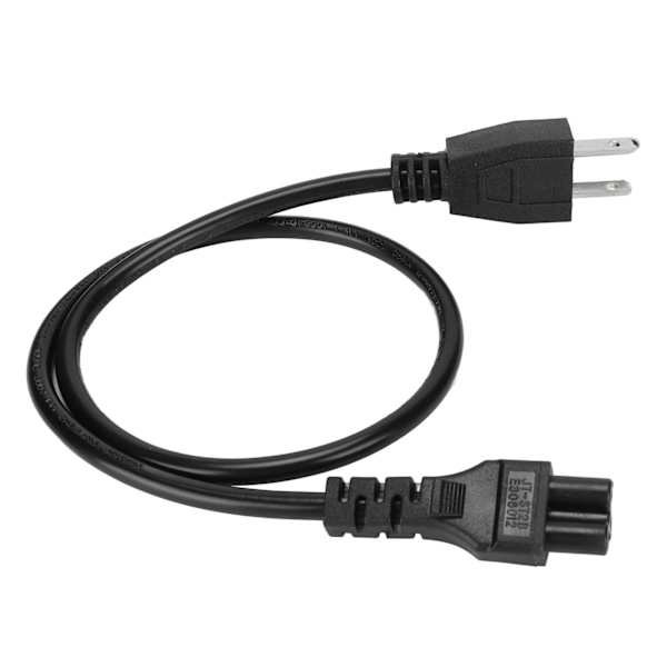 0,6 m bärbar dator strömkabel Nema 5-15P hane till IEC320 C5 hona bärbar dator strömkabel för 3-polig bärbar dator AC-adapter 100-240V