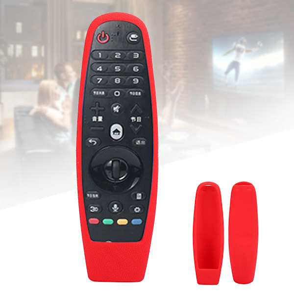 Silikonfodral Anti-Fall-skydd för LG AN MR600 TV-fjärrkontroll (Röd)