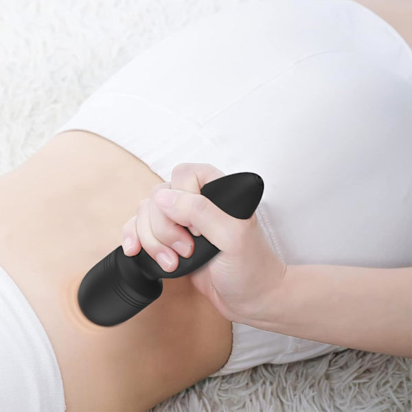 Rygmuskelmassager-Mini - Genopladelig-10 tilstande-til nakke-fod - Arm fuld kropsmuskelafspænding trådløs massager 4,35 * 1,18 tommer Black