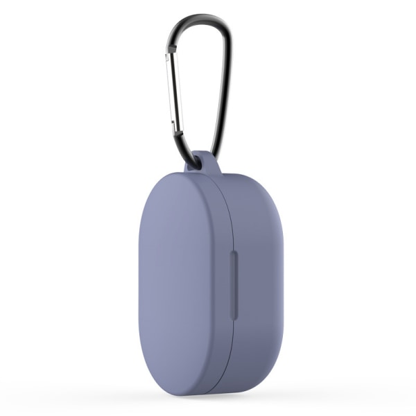 För Redmi AirDots 2 Hörlursfodral Airdots2 Youth Edition Solid Color Silikon Skyddsfodral Lavendelgrå