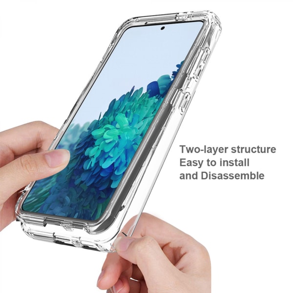 JUSTUP för Samsung Phone Case Heavy Duty Protective Anti-Slick  Soft Back Shell Hard PC Front Open Frame Slim Phone Cases för Samsung Galaxy S21 Ult