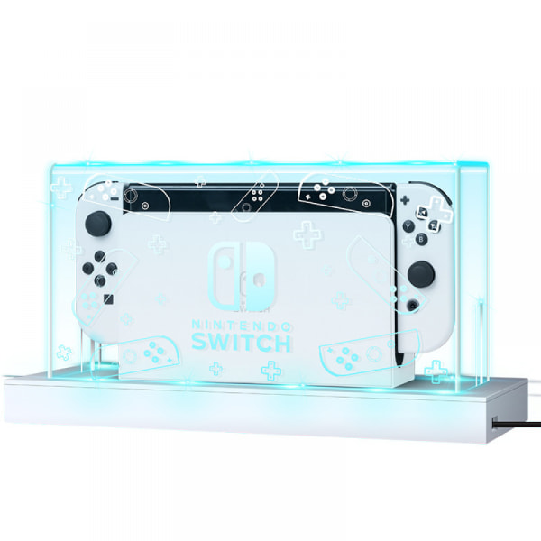 Transparent spelmaskin akryl dammskydd värdskydd dammskydd Nintendo Switc lysande basfodral